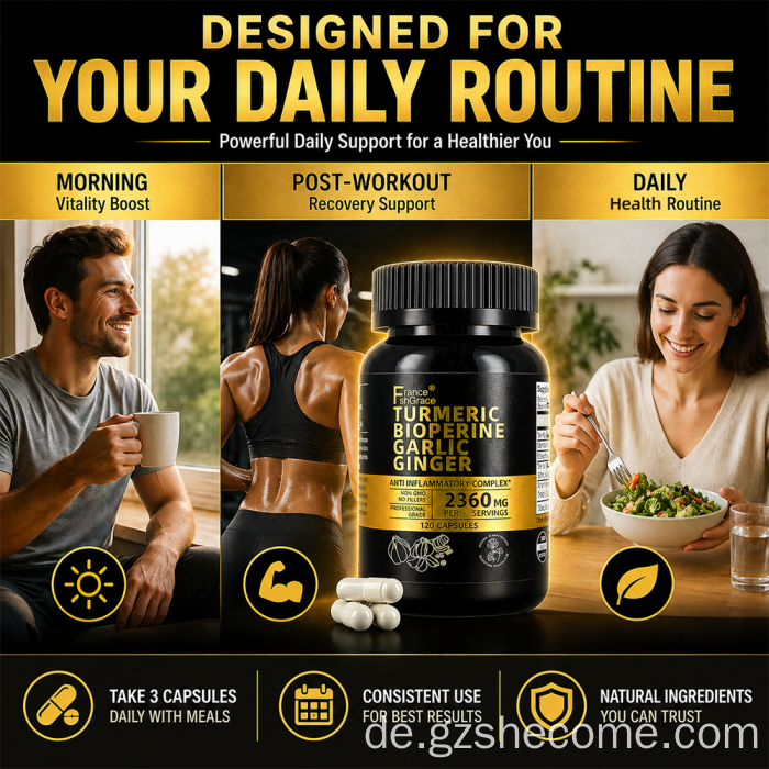 Shecome Turmeric Immune Support Kurkuma-Ingwer-Kapseln